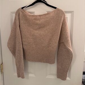 Garage Women's Beige Off the Shoulder Sweater